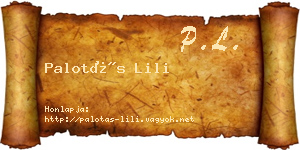Palotás Lili névjegykártya
