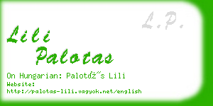 lili palotas business card